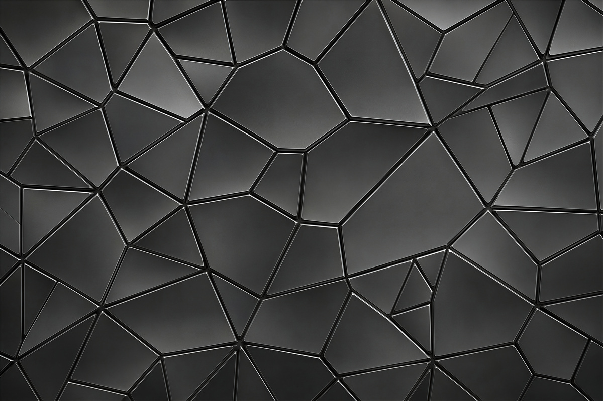 Fototapeta geometryczne szare panele 3D nowoczesna do salonu i biura