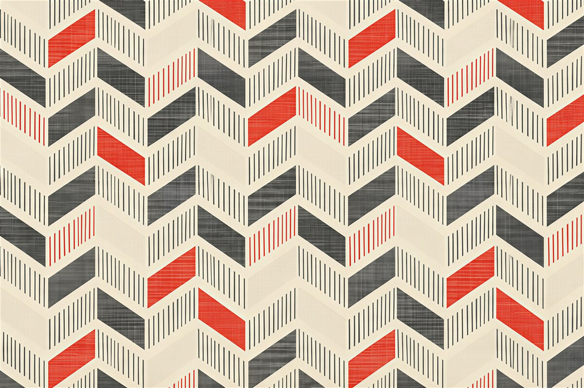 Fototapeta geometryczny wzór beżowo szary z pudrowym różem nowoczesna