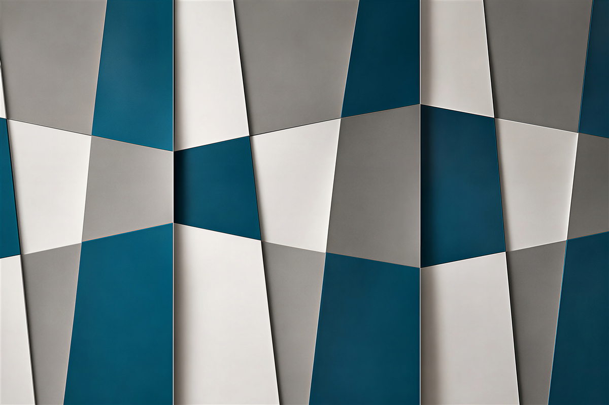 Fototapeta abstrakcyjne geometryczne panele niebiesko szare nowoczesne