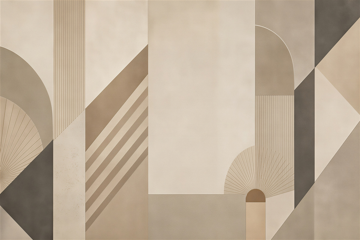 Fototapeta geometryczna abstrakcja beżowa w stylu nowoczesnym