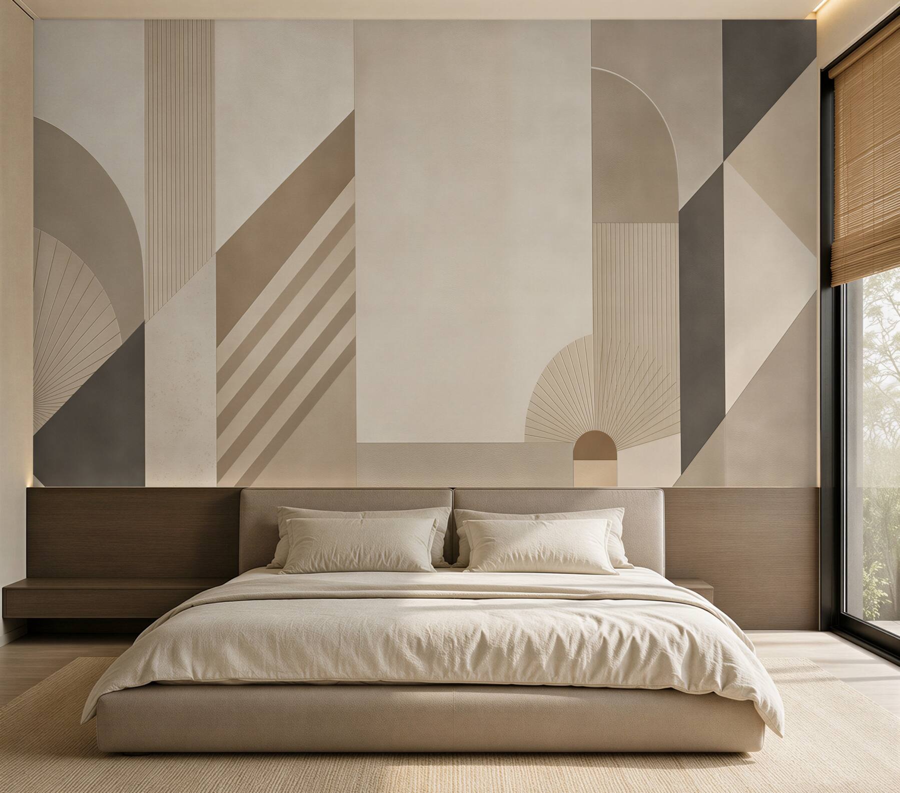 Fototapeta geometryczna abstrakcja beżowa w stylu nowoczesnym?v23