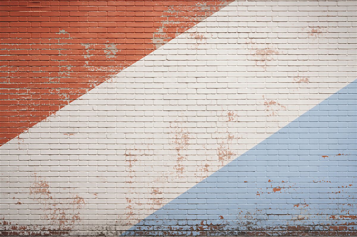 Fototapeta geometryczne pasy beżowe kremowe i błękitne nowoczesna minimalistyczna