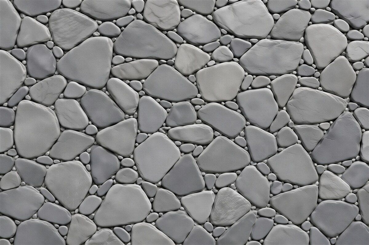 Fototapeta jasne kamienie dekoracyjne 3D w minimalistycznym stylu