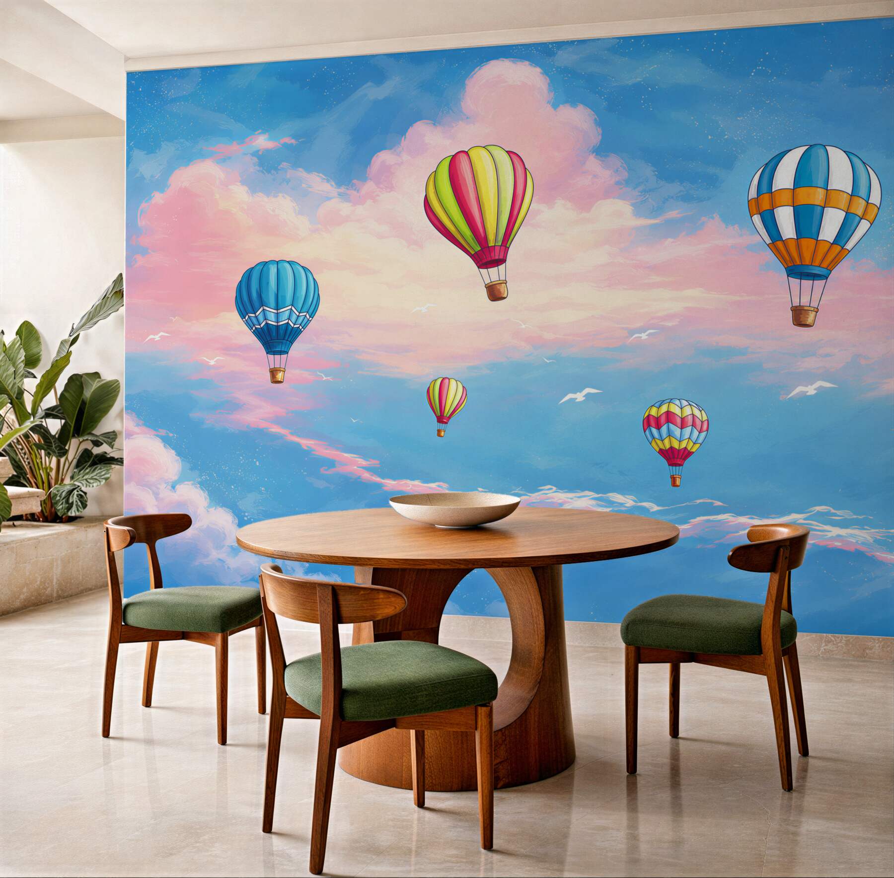Fototapeta balony na gorące powietrze nad morzem o wschodzie słońca?v23
