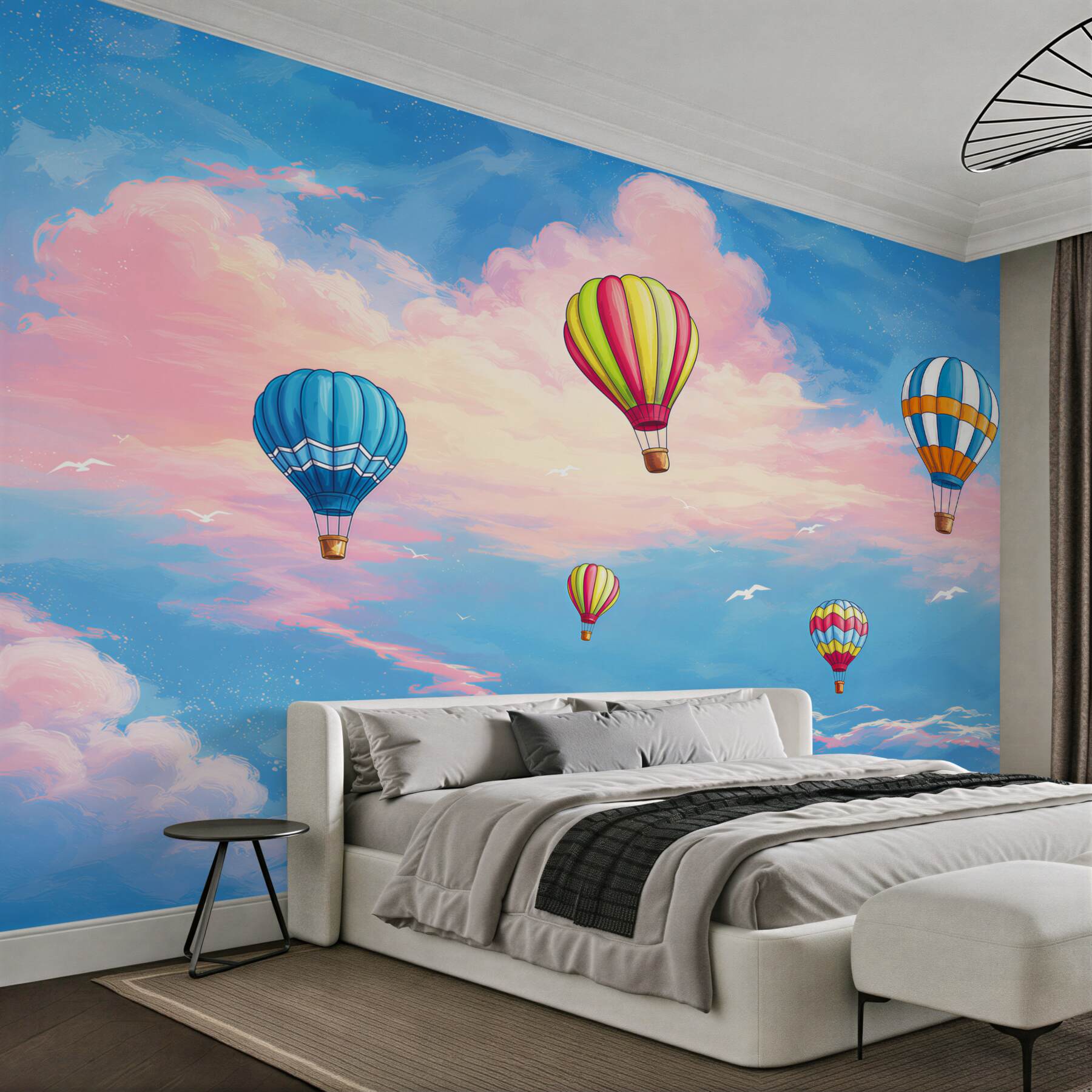 Fototapeta balony na gorące powietrze nad morzem o wschodzie słońca?v23
