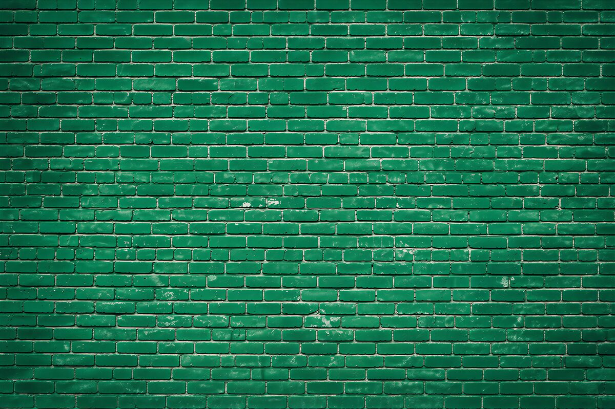Fototapeta turkusowy mur z cegły