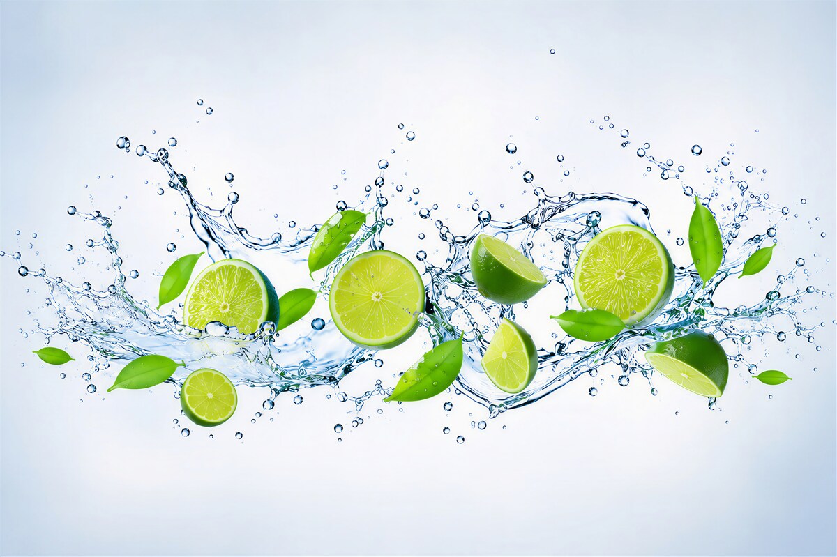 Fototapeta limonki w wodzie