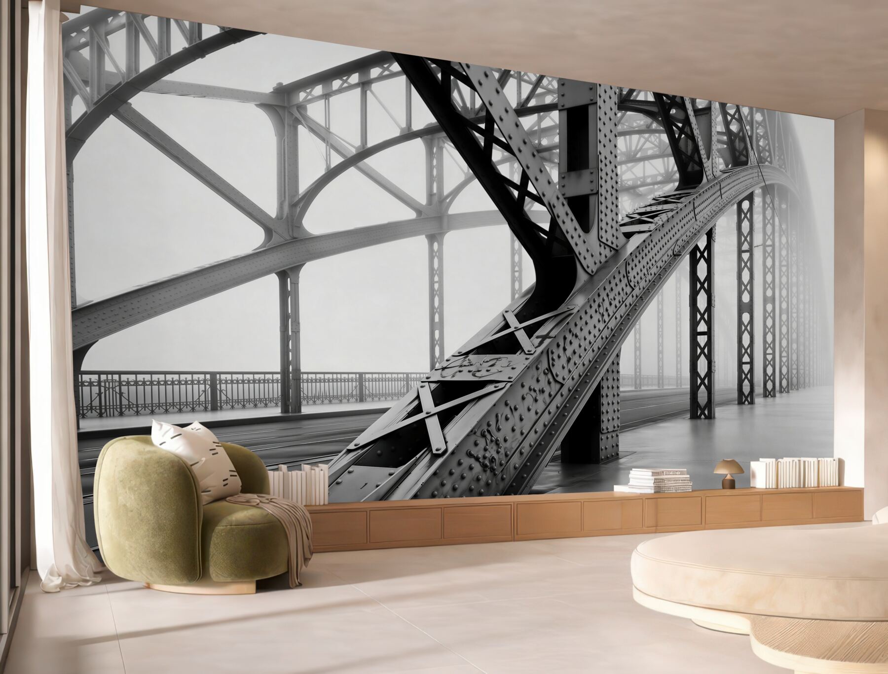 Fototapeta stalowe elementy mostu