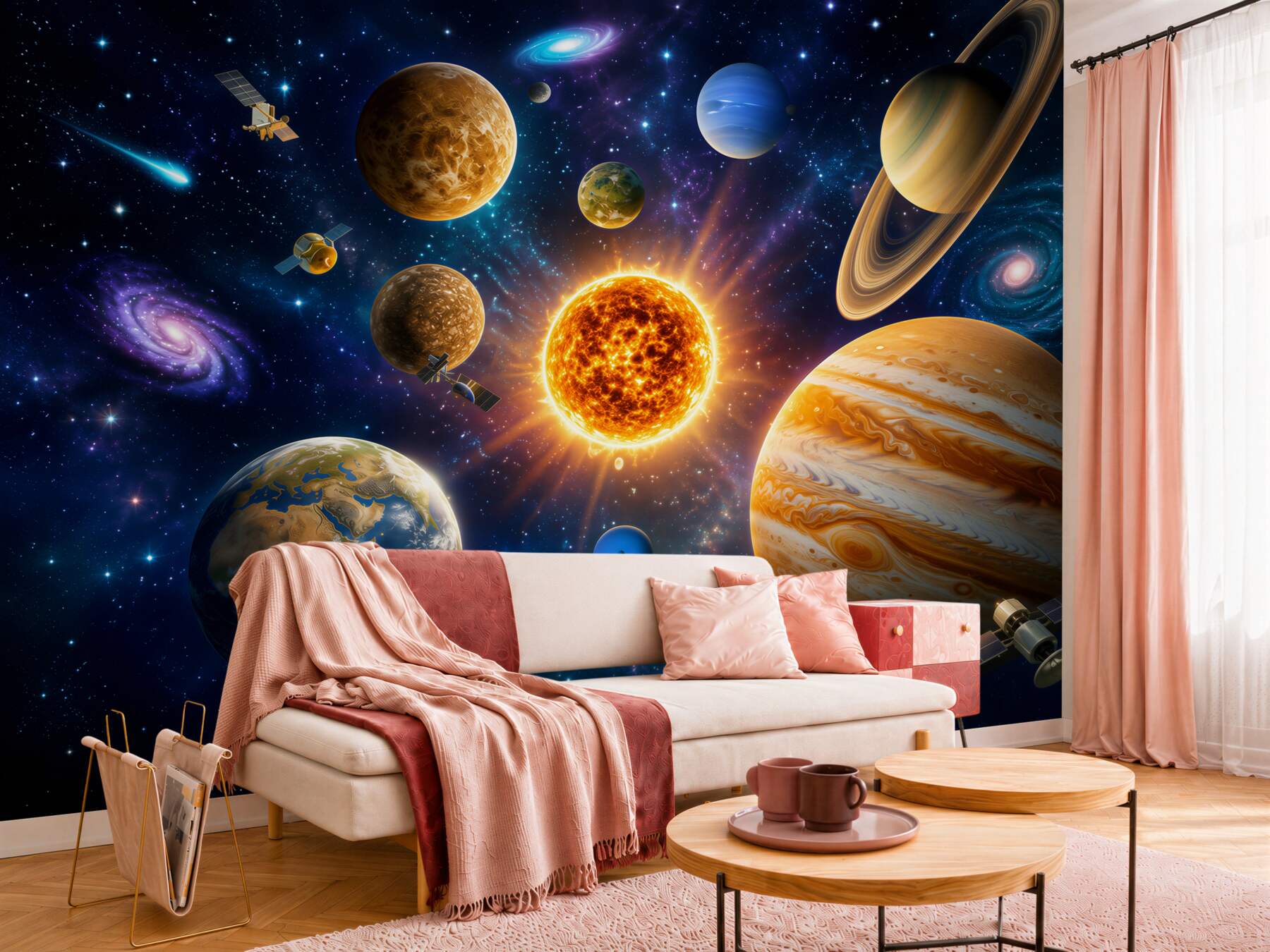 Fototapeta planety o różnych kształtach i kolorach?v23
