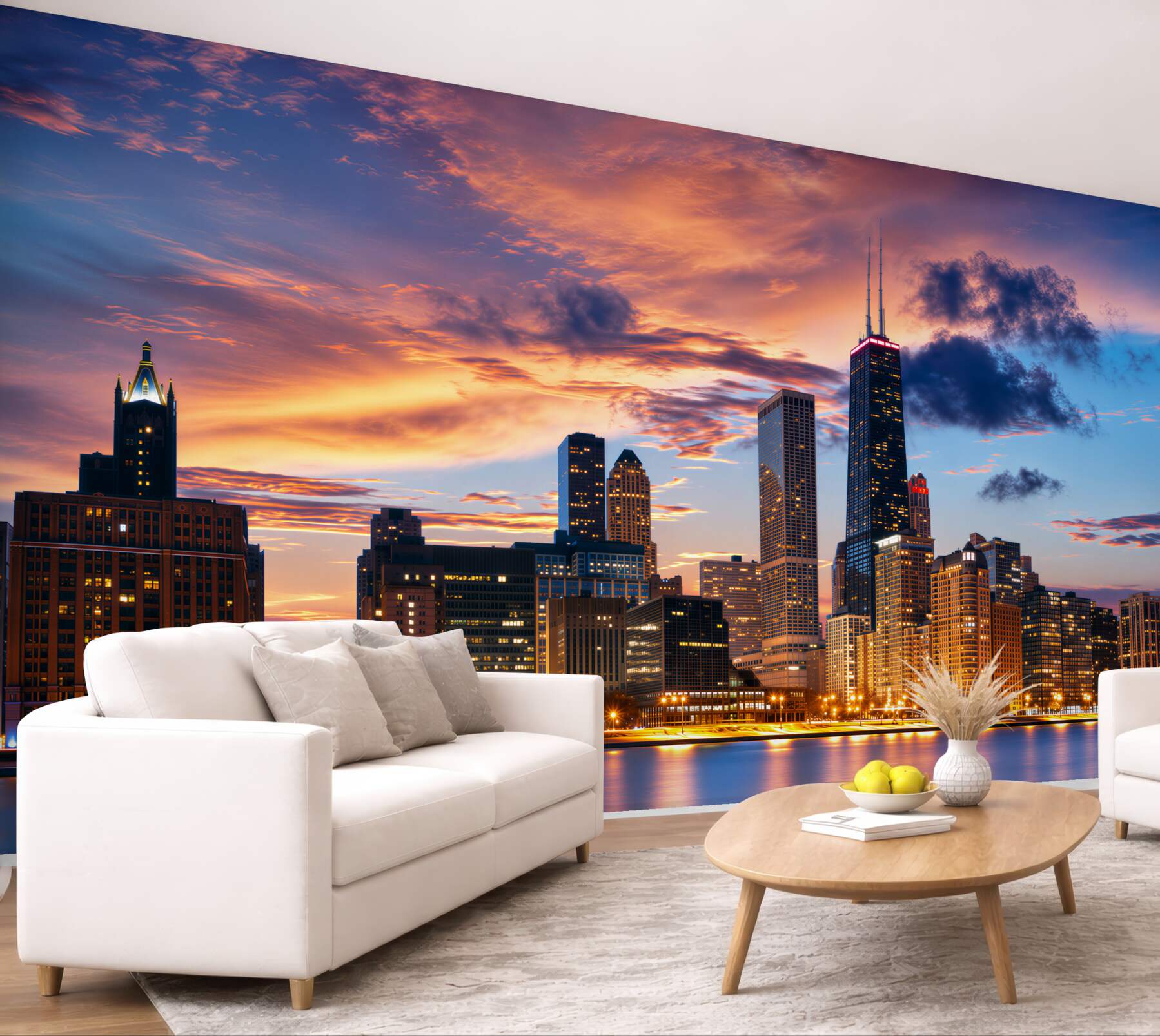 Fototapeta zachód słońca nad Chicago, Illinois?v23