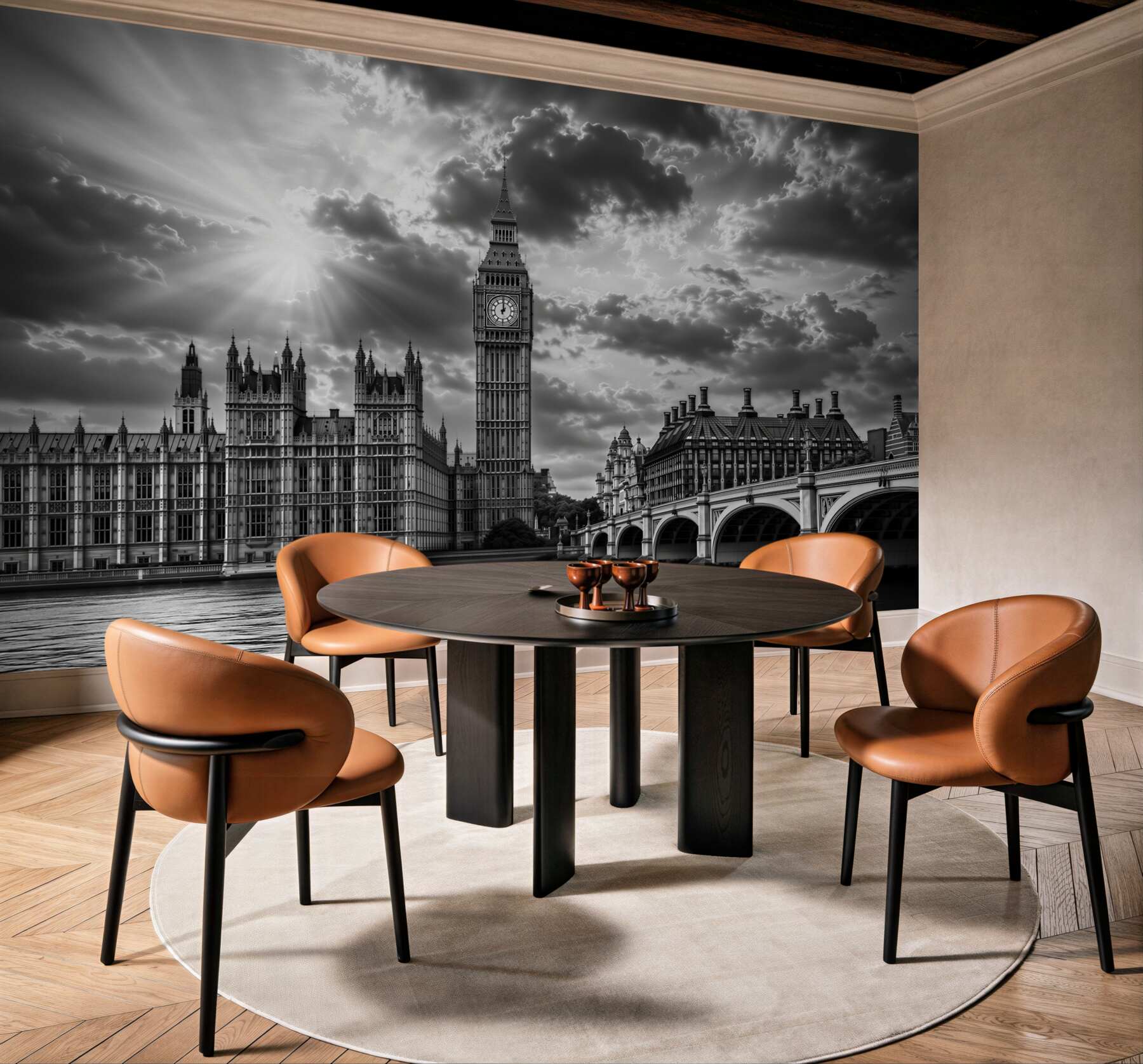 Fototapeta Big Ben czarno-biały Londyn?v23