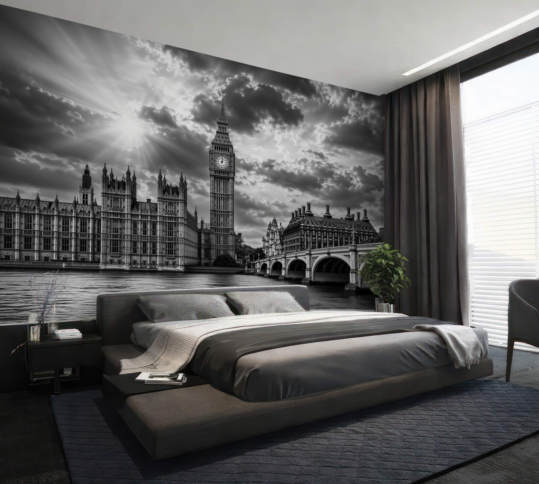 Fototapeta Big Ben czarno-biały Londyn?v23