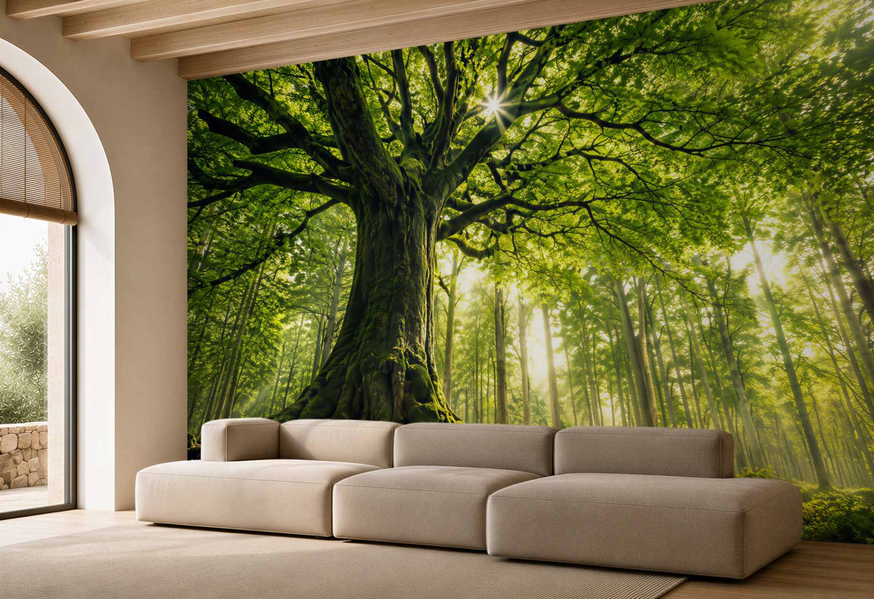 Fototapeta drzewo życia w porannym lesie?v23