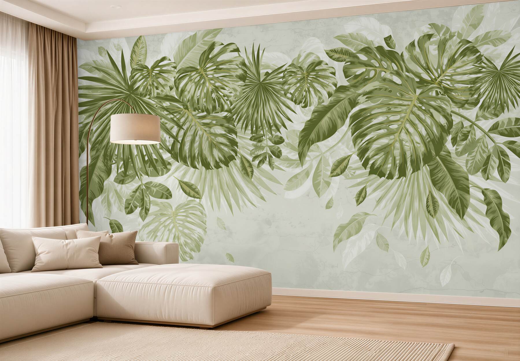 Fototapeta tropikalna monstera i liście bananów?v23