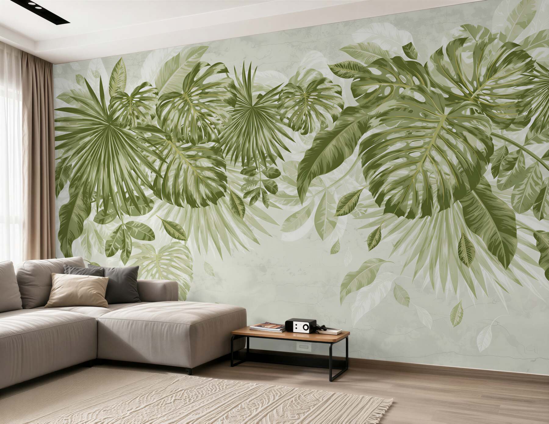 Fototapeta tropikalna monstera i liście bananów?v23