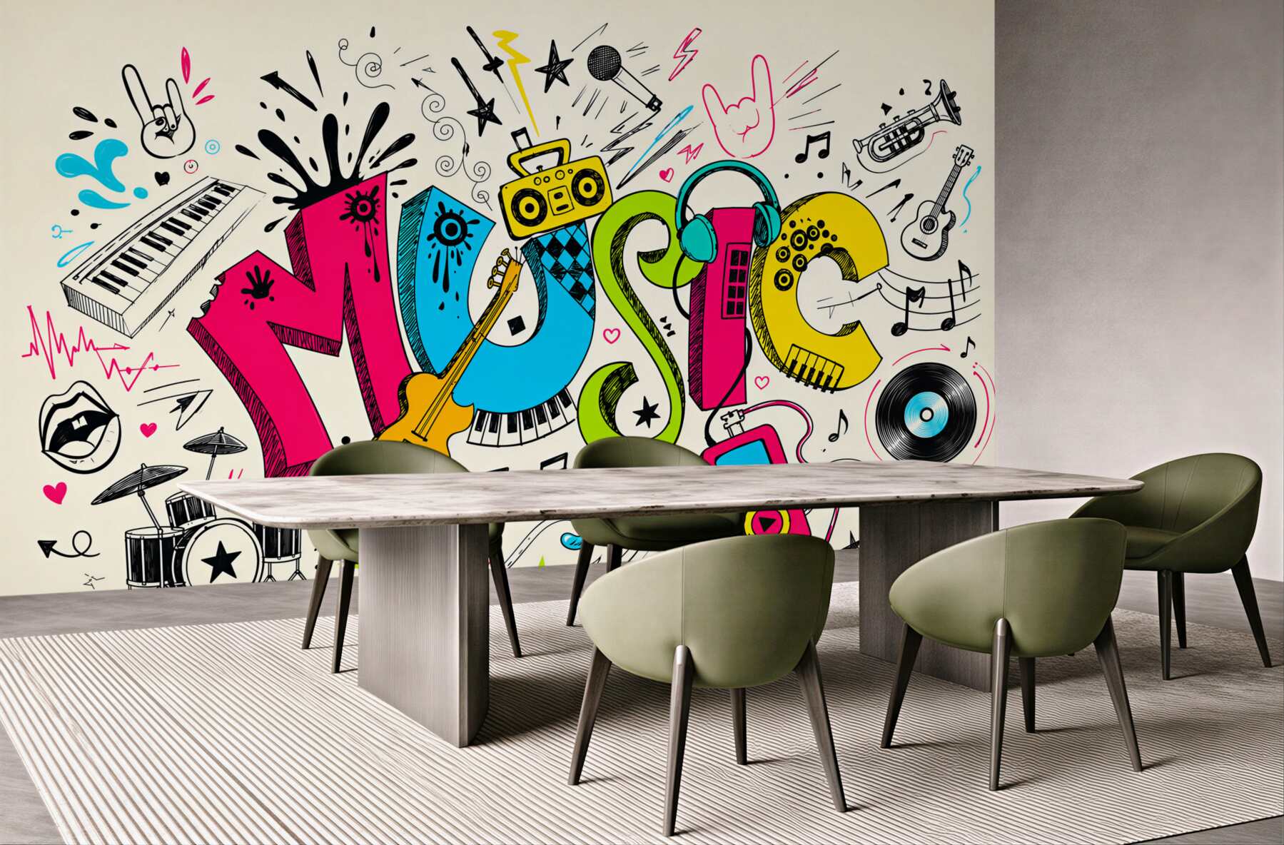 Fototapeta style muzyczne na graffiti?v23