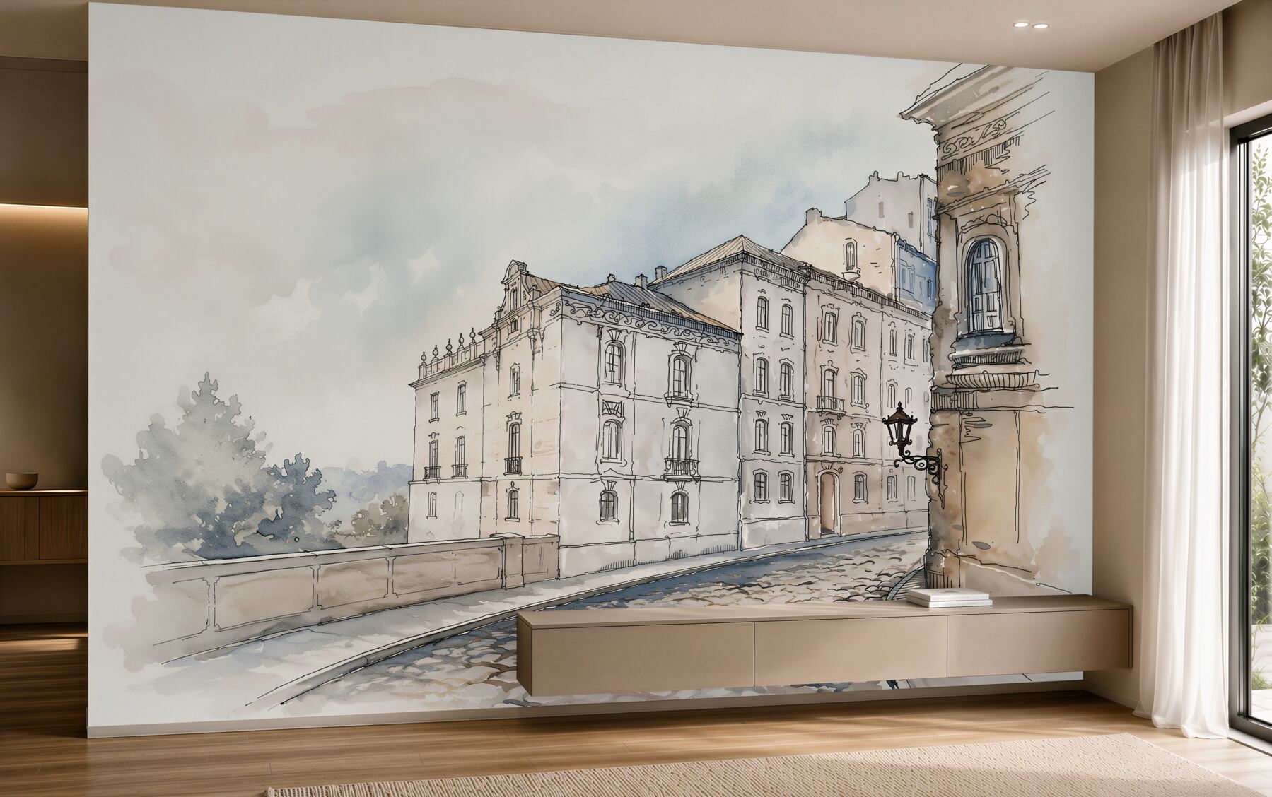 Fototapeta Cicha praca uliczna z ołówkiem?v23