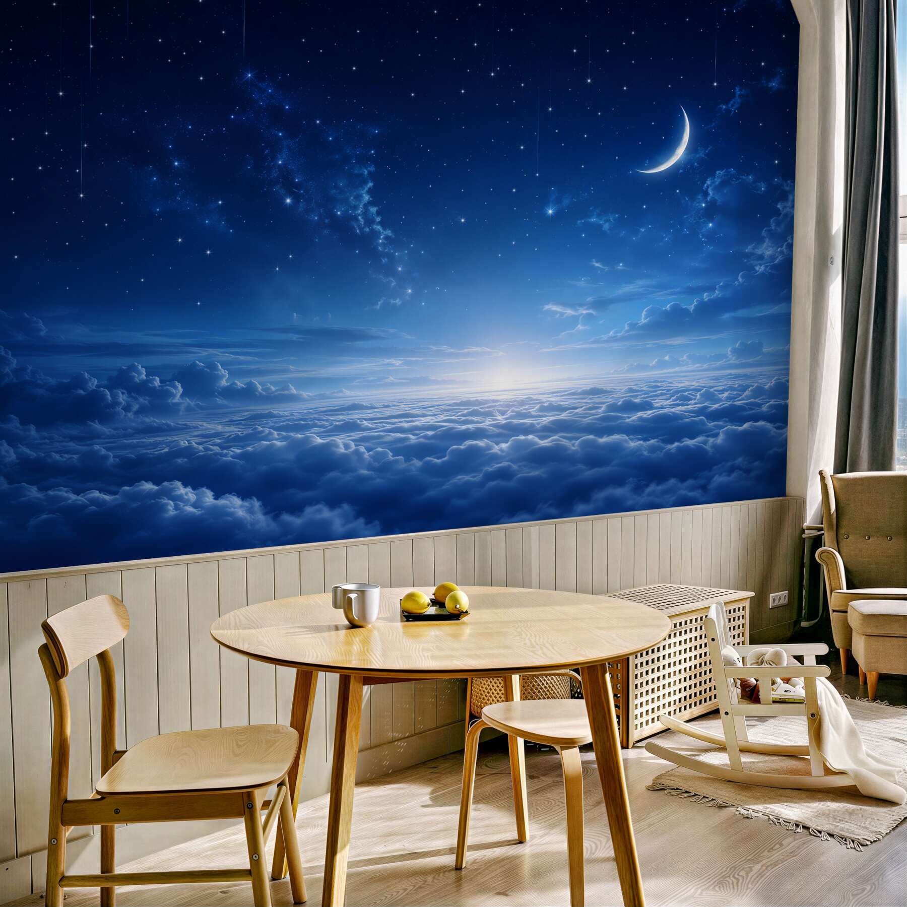 Fototapeta jasne światło nocnego księżyca nad wodą?v23