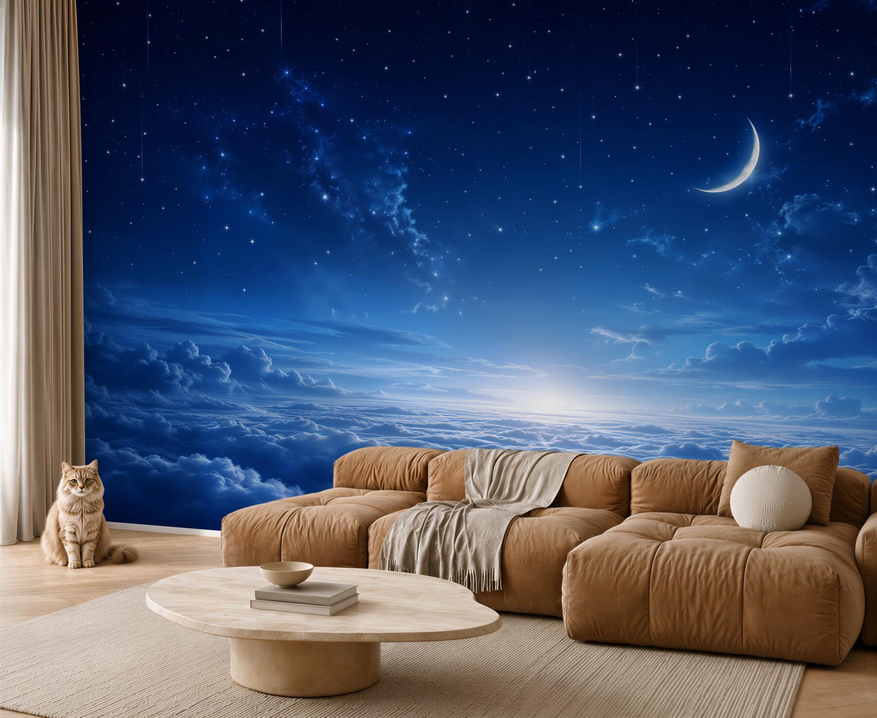 Fototapeta jasne światło nocnego księżyca nad wodą?v23