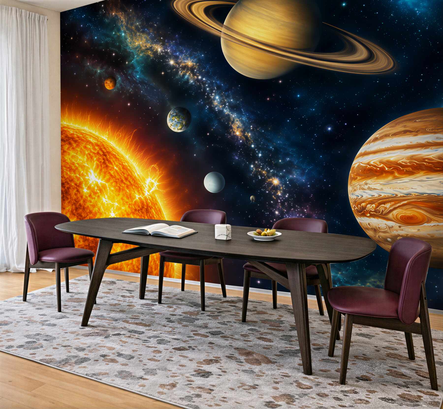 Fototapeta rozmiary planet i słońca?v23