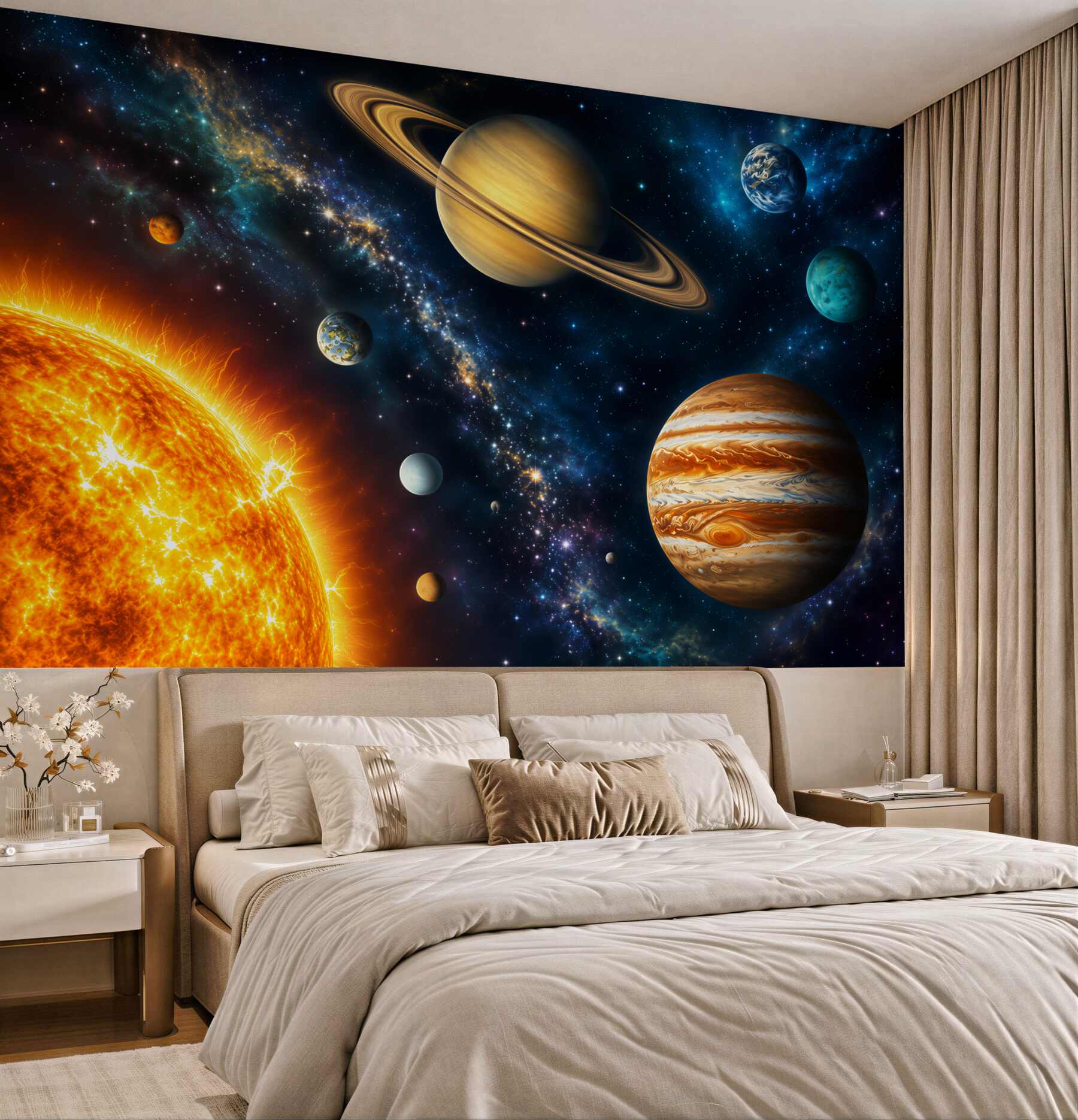 Fototapeta rozmiary planet i słońca?v23