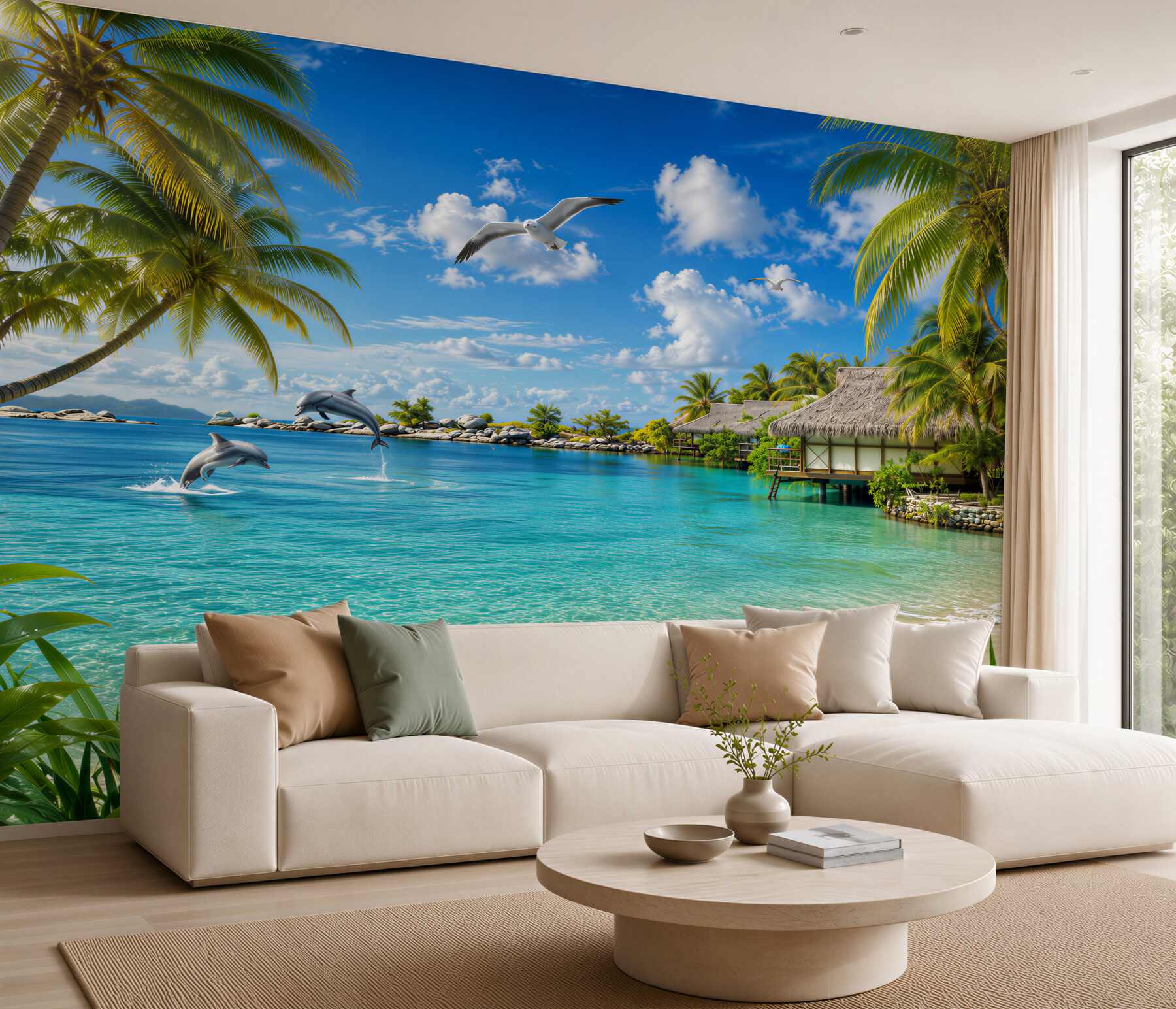 Fototapeta letni bungalow na plaży