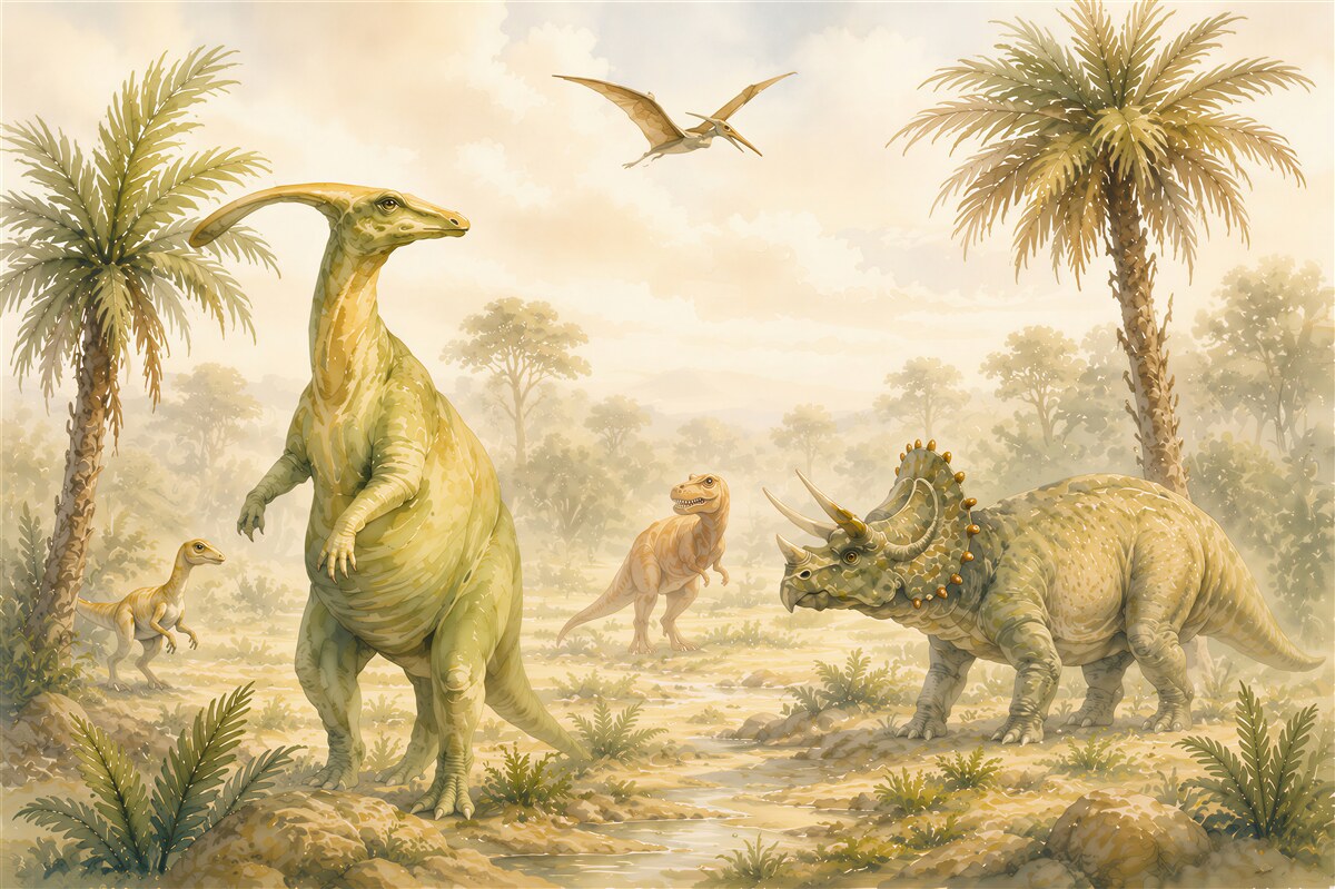 Fototapeta świat dinozaurów