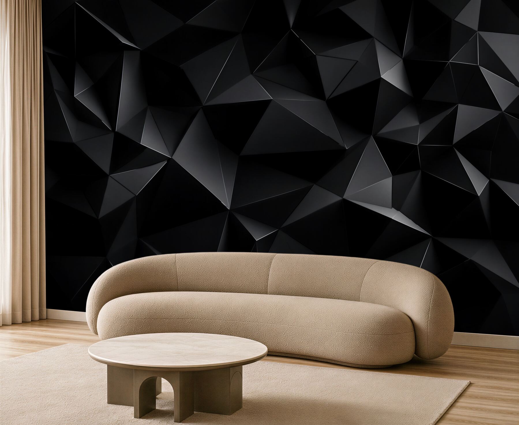 Fototapeta objętościowa czarna ściana?v23