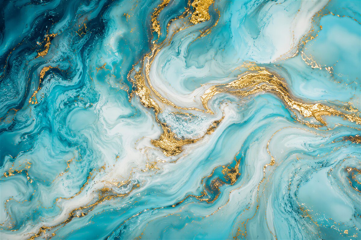 Fototapeta turkusowy fluid