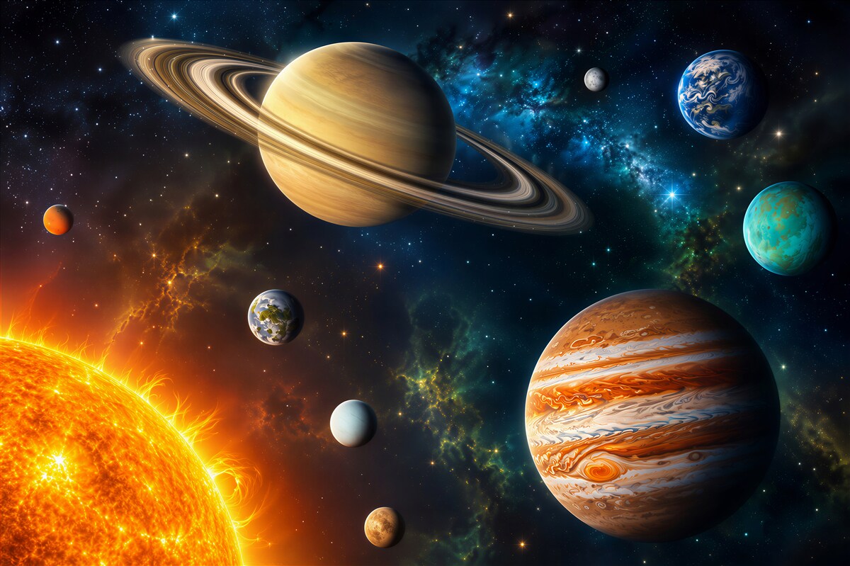 Fototapeta planety wokół słońca