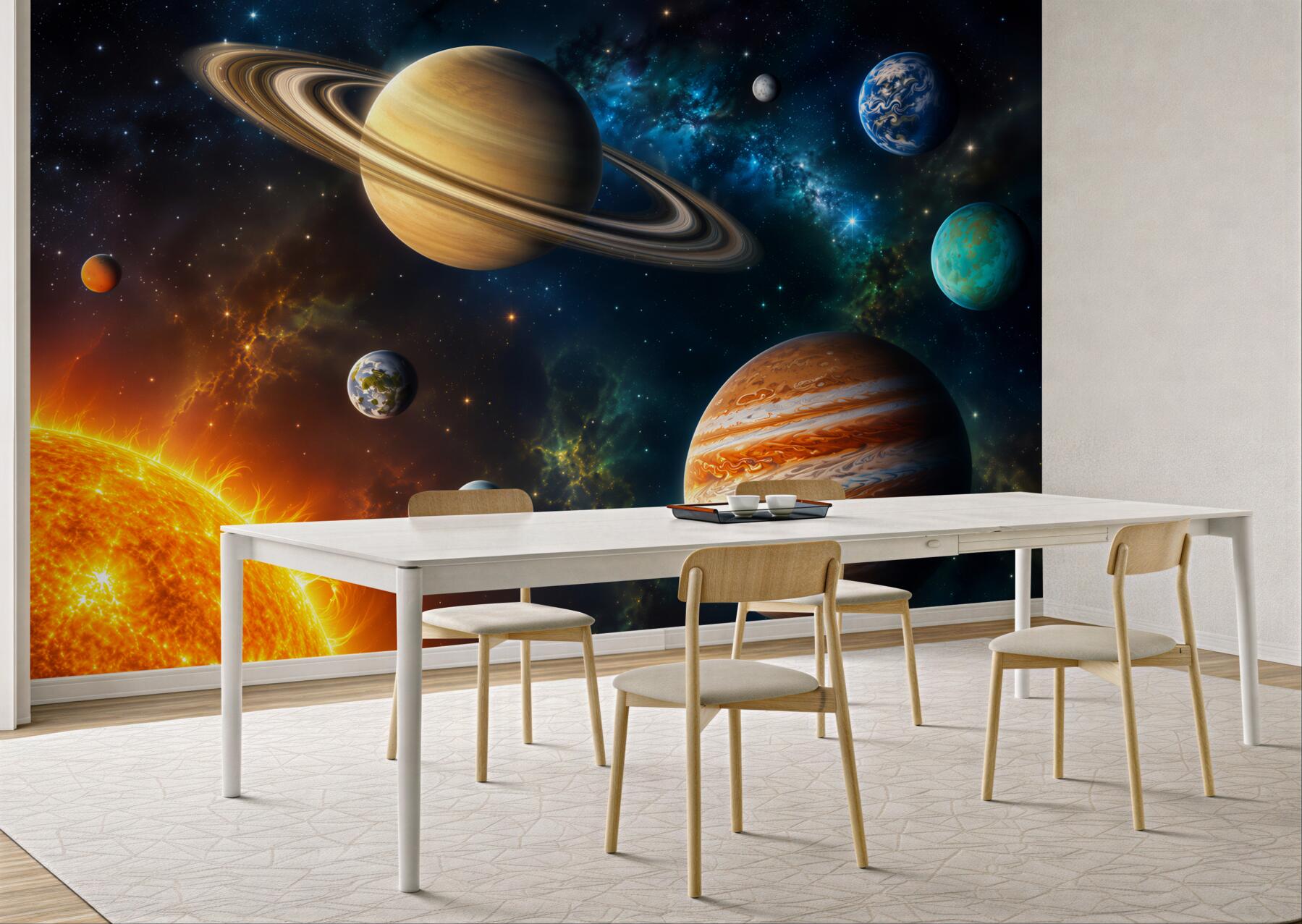Fototapeta planety wokół słońca?v23
