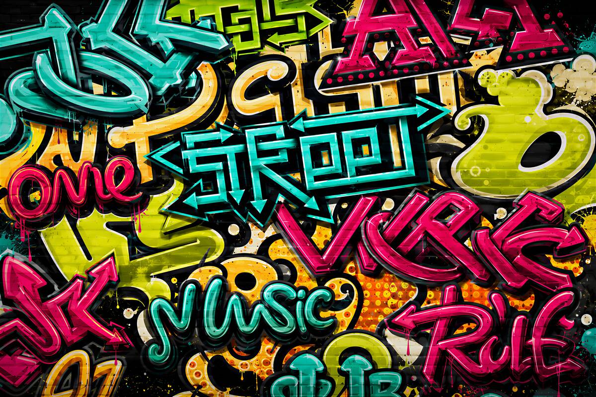 Fototapeta litery w stylu graffiti