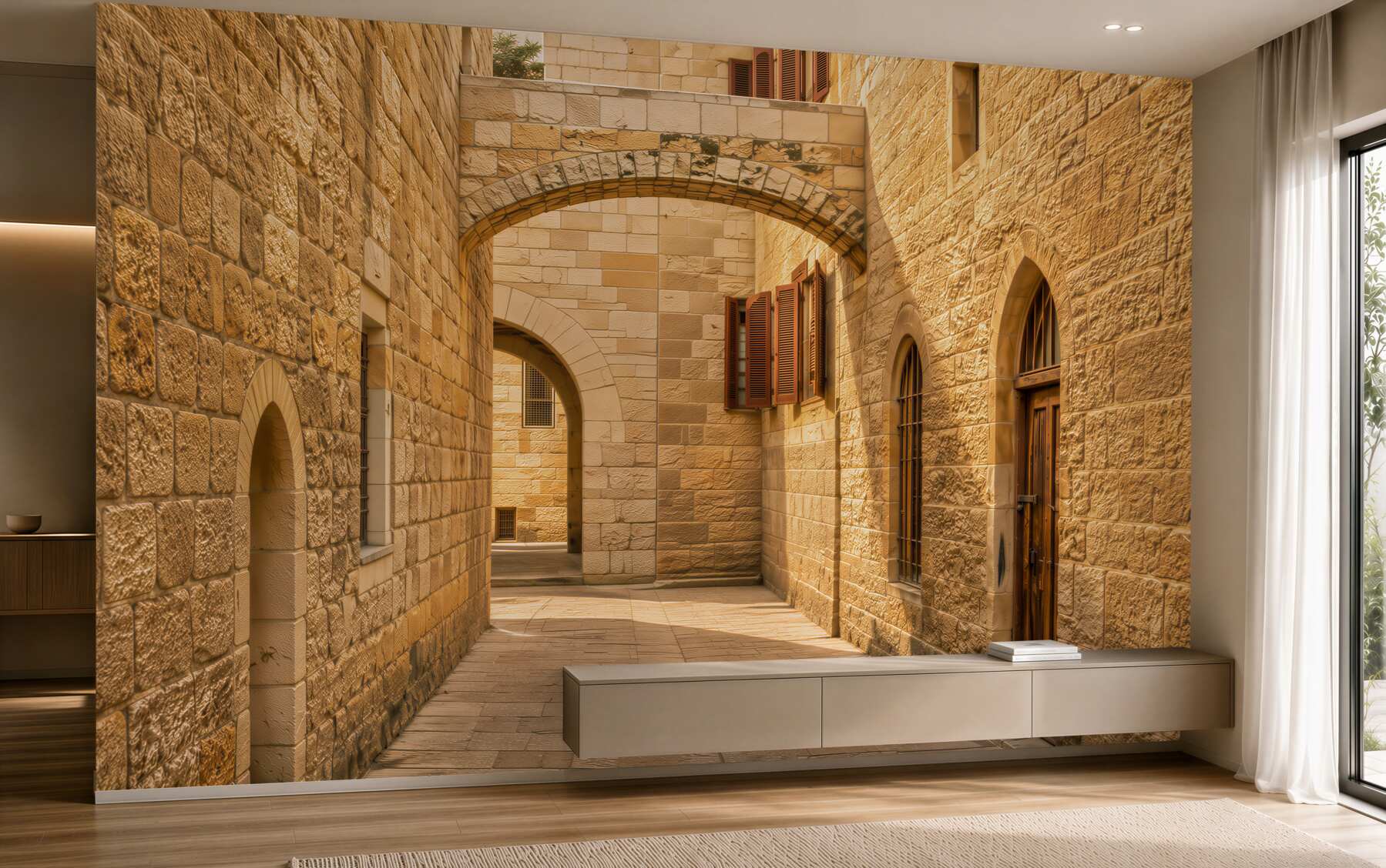 Fototapeta kamienny łuk na starym mieście