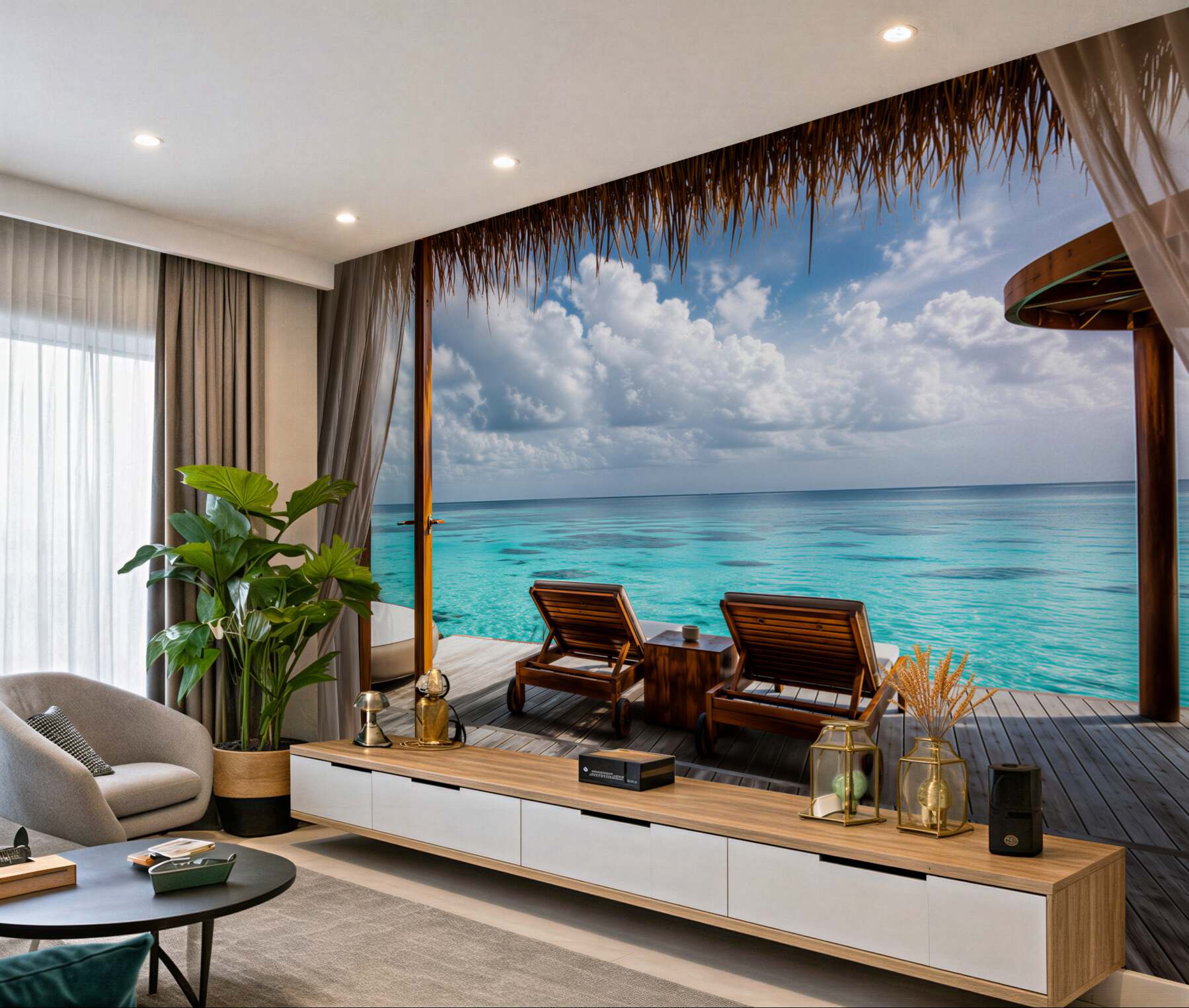 Fototapeta balkon z dostępem do oceanu