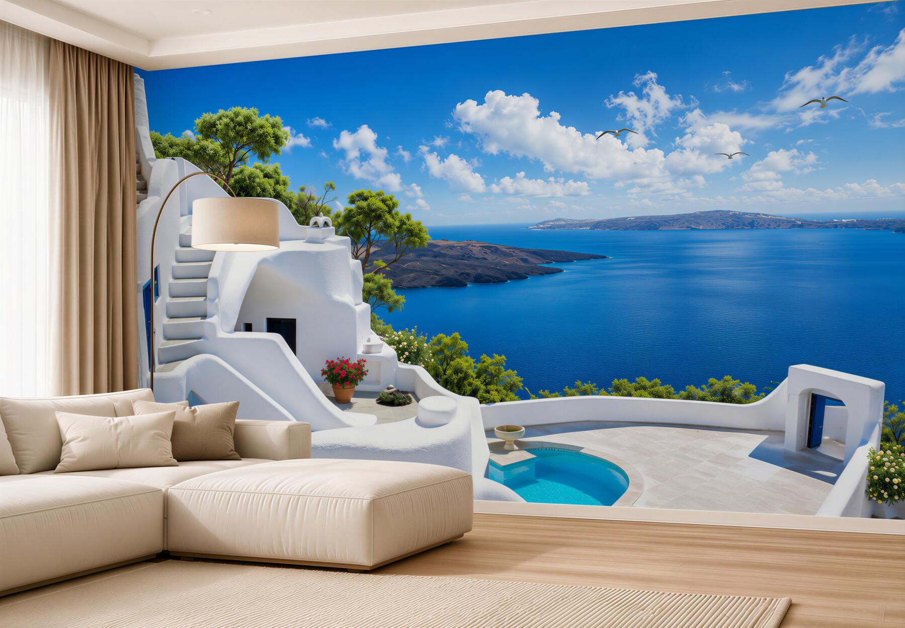 Fototapeta grecka wyspa santorini?v23