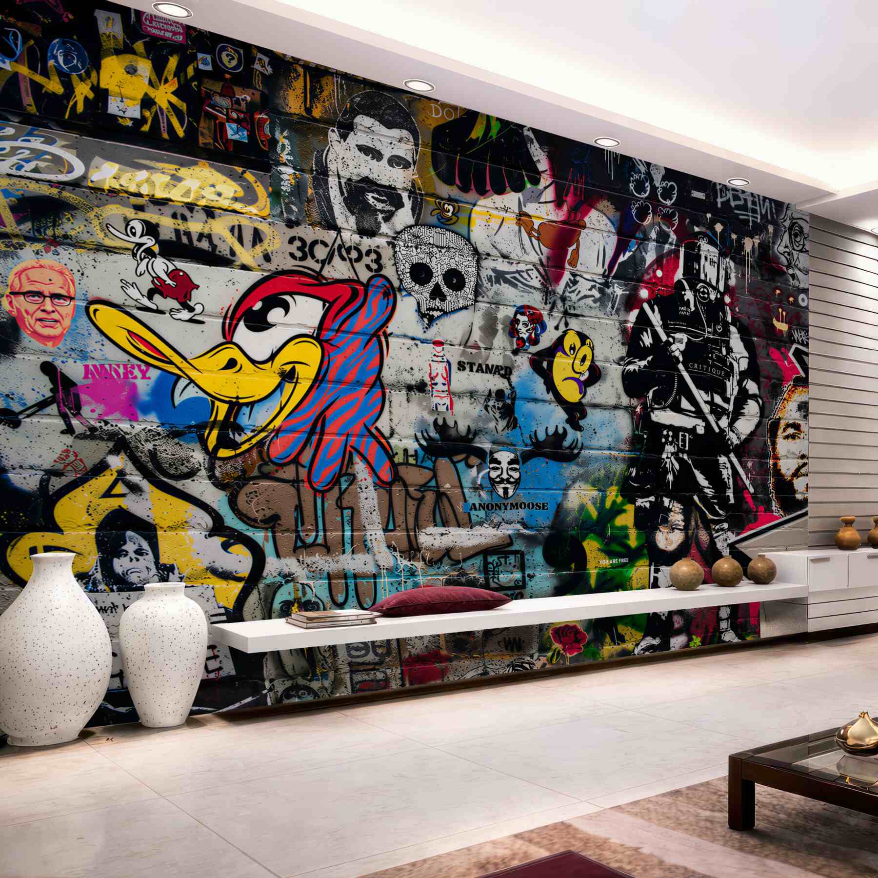 Fototapeta Ściana pokryta graffiti