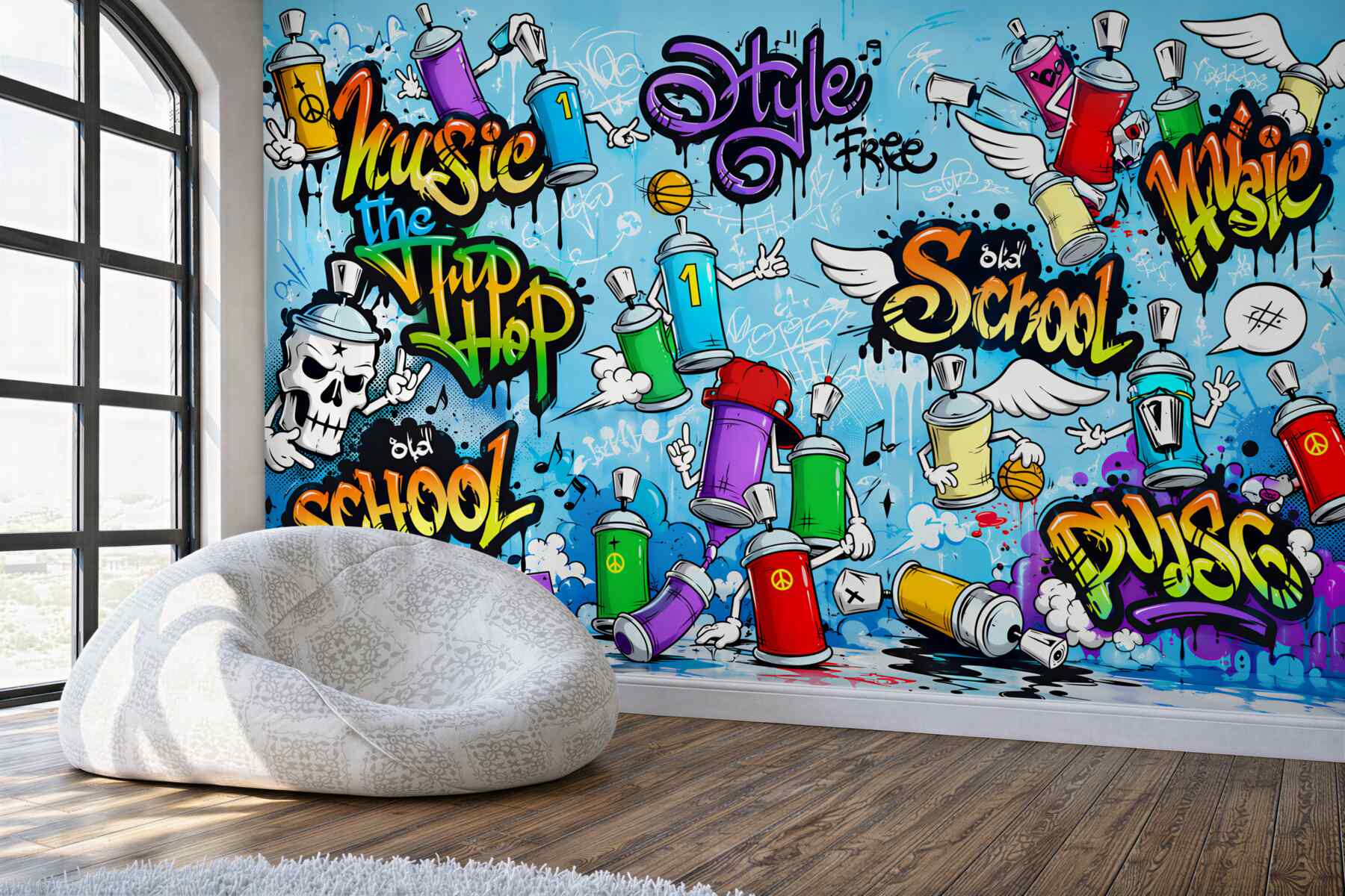 Fototapeta wielokolorowe wszelkiego rodzaju graffiti?v23