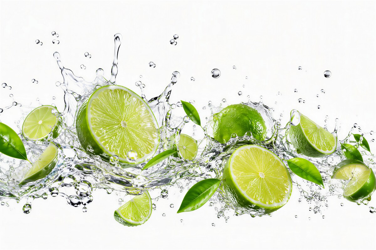 Fototapeta Pokrój limonki w wodzie