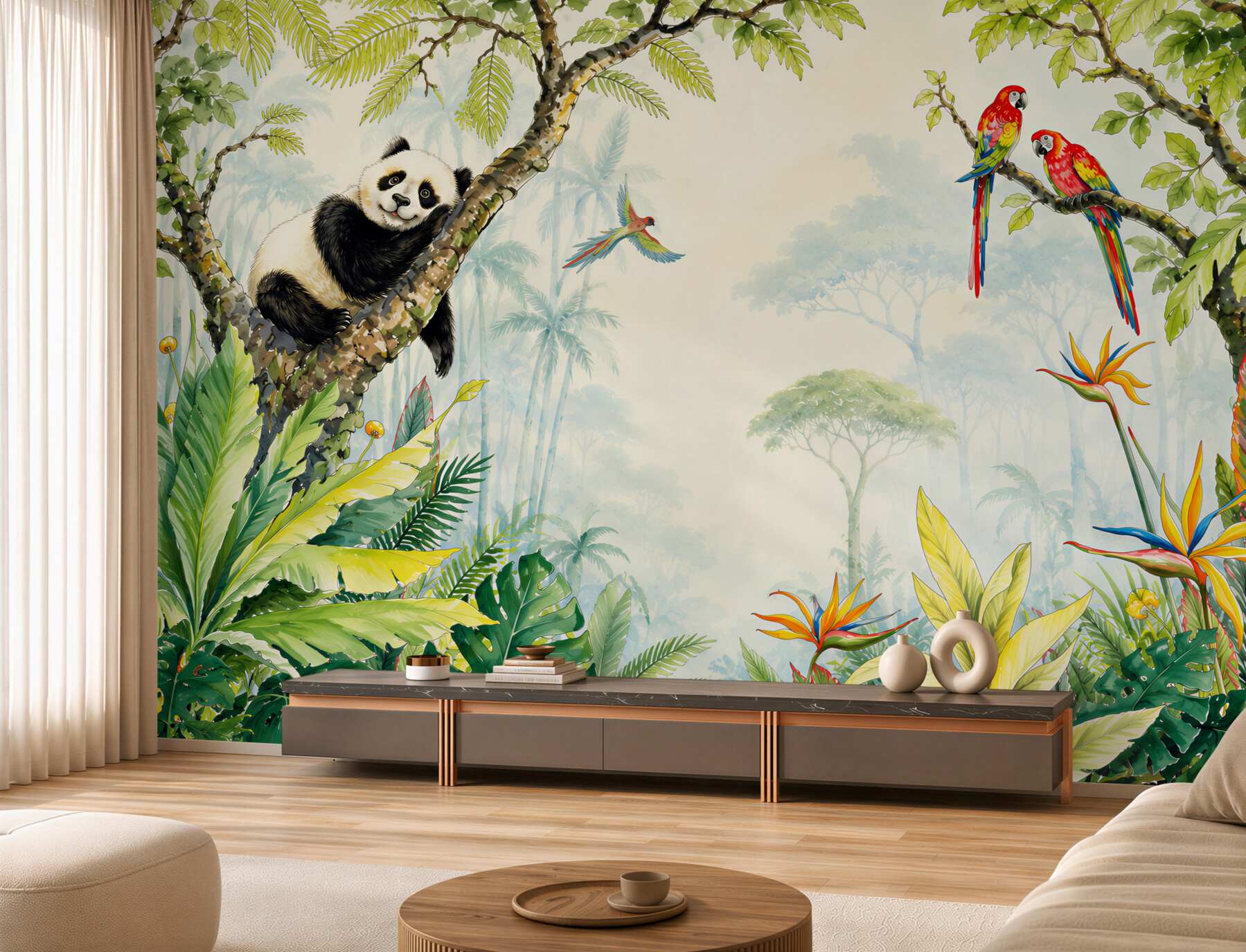 Fototapeta Panda odpoczywa na drzewie?v23