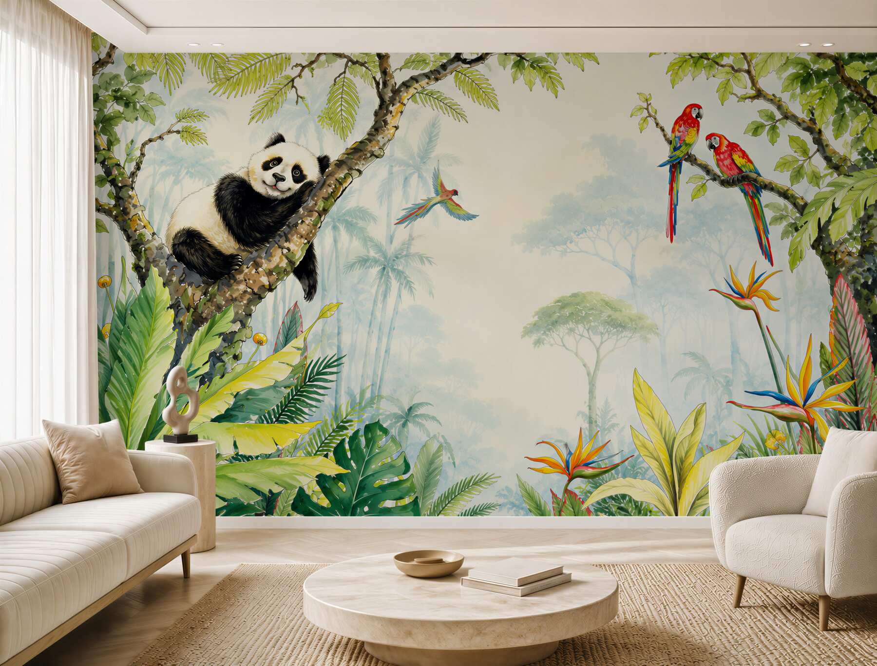 Fototapeta Panda odpoczywa na drzewie