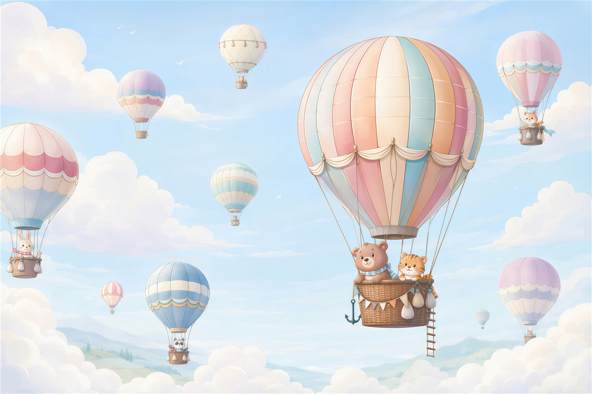 Fototapeta Balony z pływającymi zwierzętami