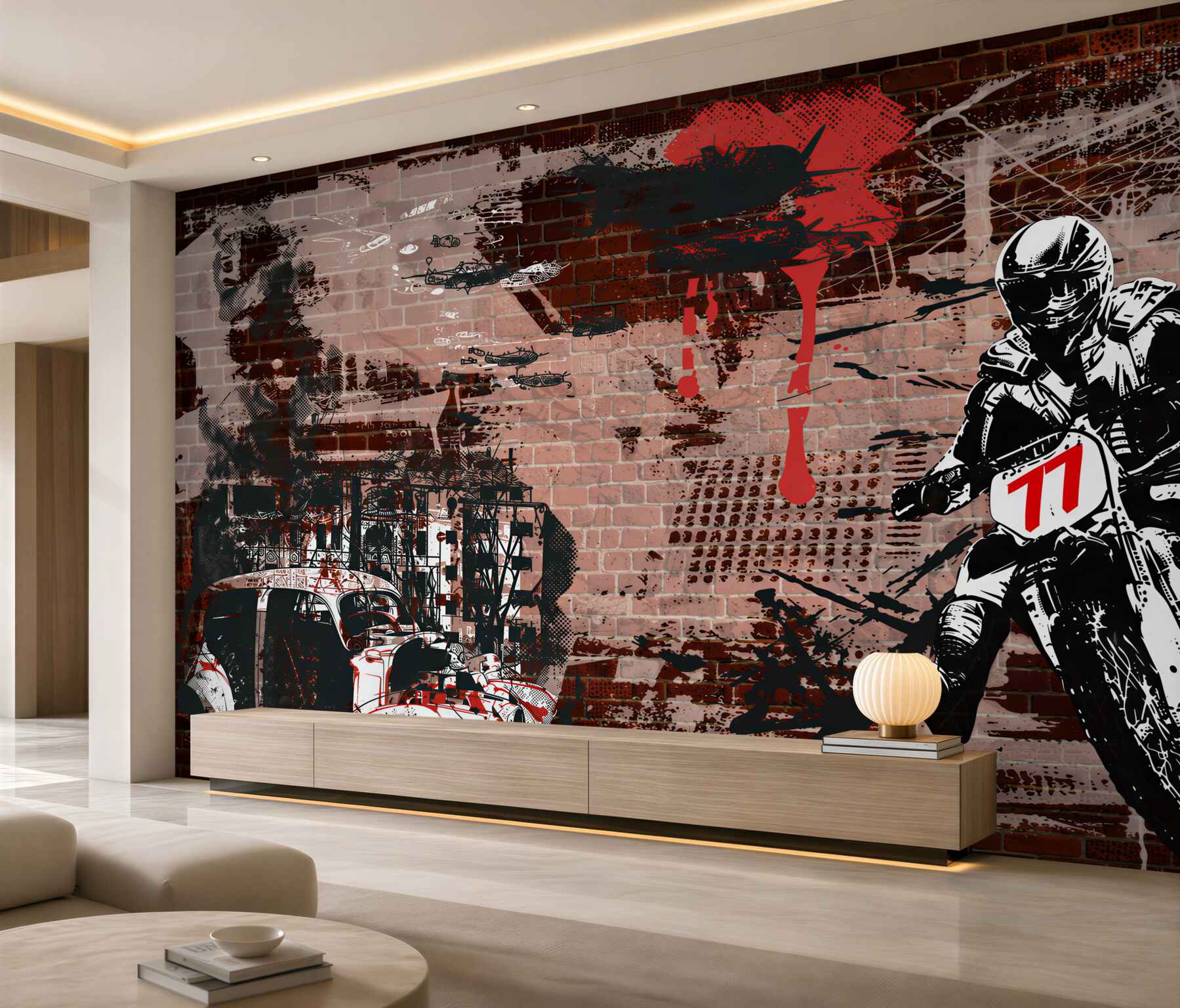 Fototapeta Motocyklista na rowerze