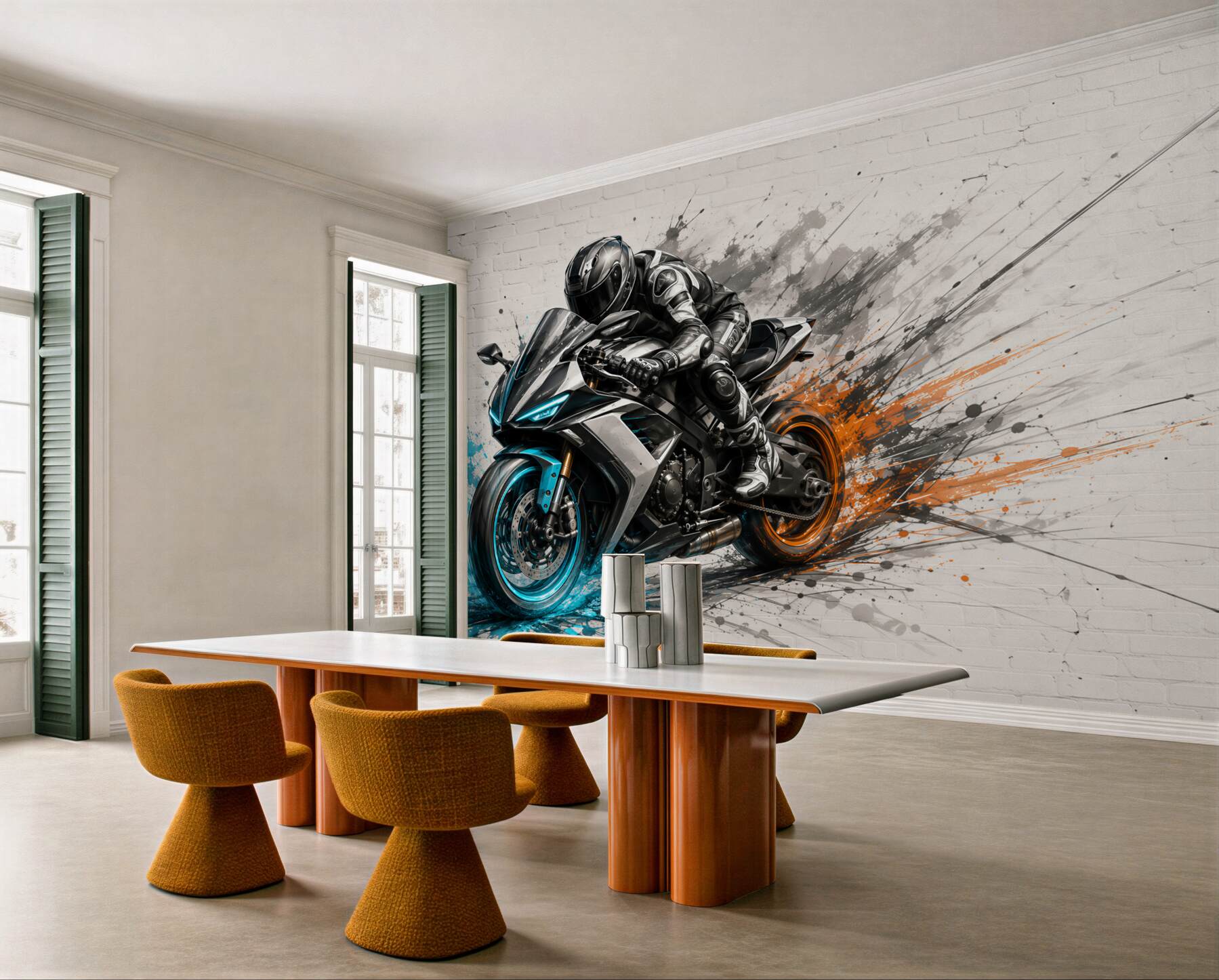 Fototapeta motocykl sportowy dynamiczny nowoczesna ilustracja?v23