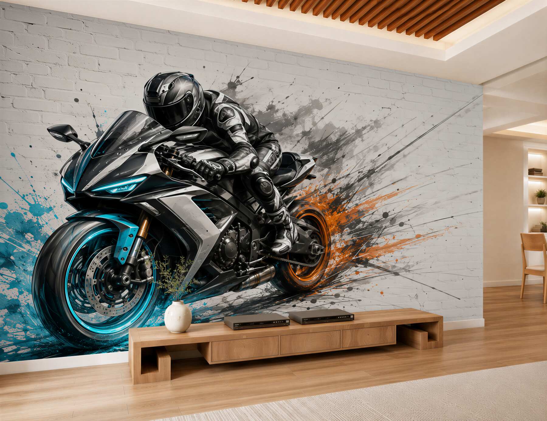 Fototapeta motocykl sportowy dynamiczny nowoczesna ilustracja?v23