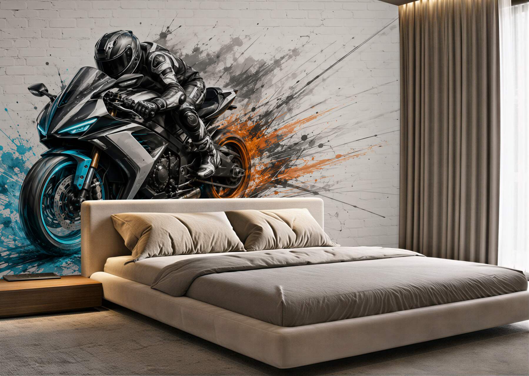 Fototapeta motocykl sportowy dynamiczny nowoczesna ilustracja?v23