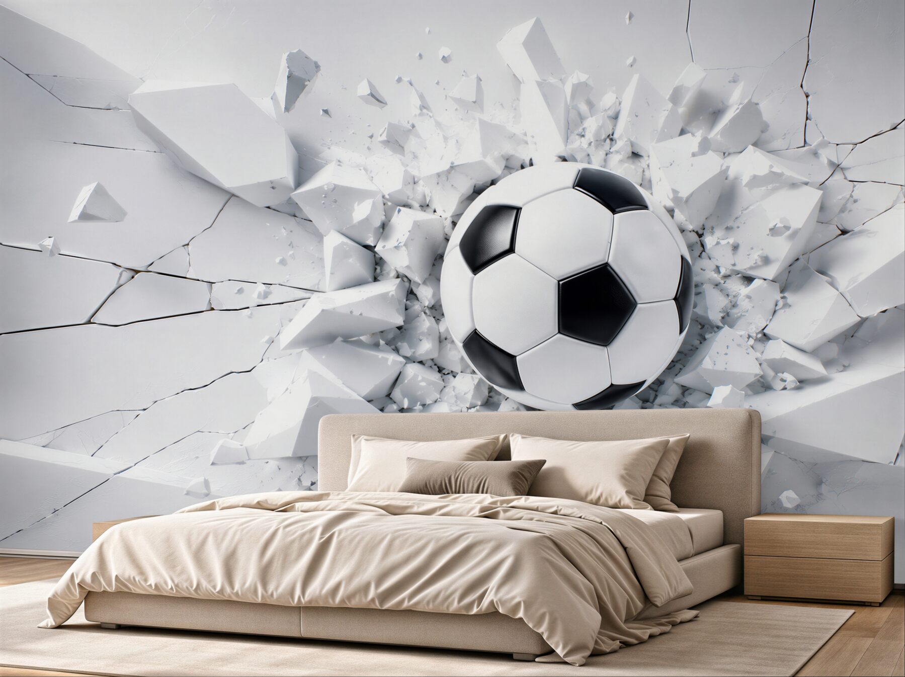Fototapeta piłka nożna 3D w nowoczesnym stylu sportowym?v23
