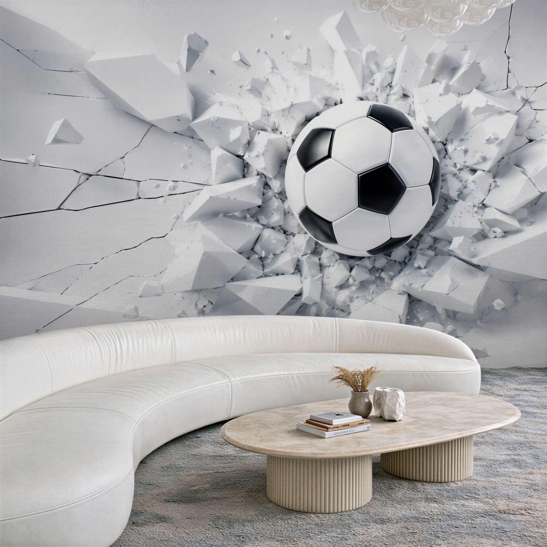 Fototapeta piłka nożna 3D w nowoczesnym stylu sportowym?v23