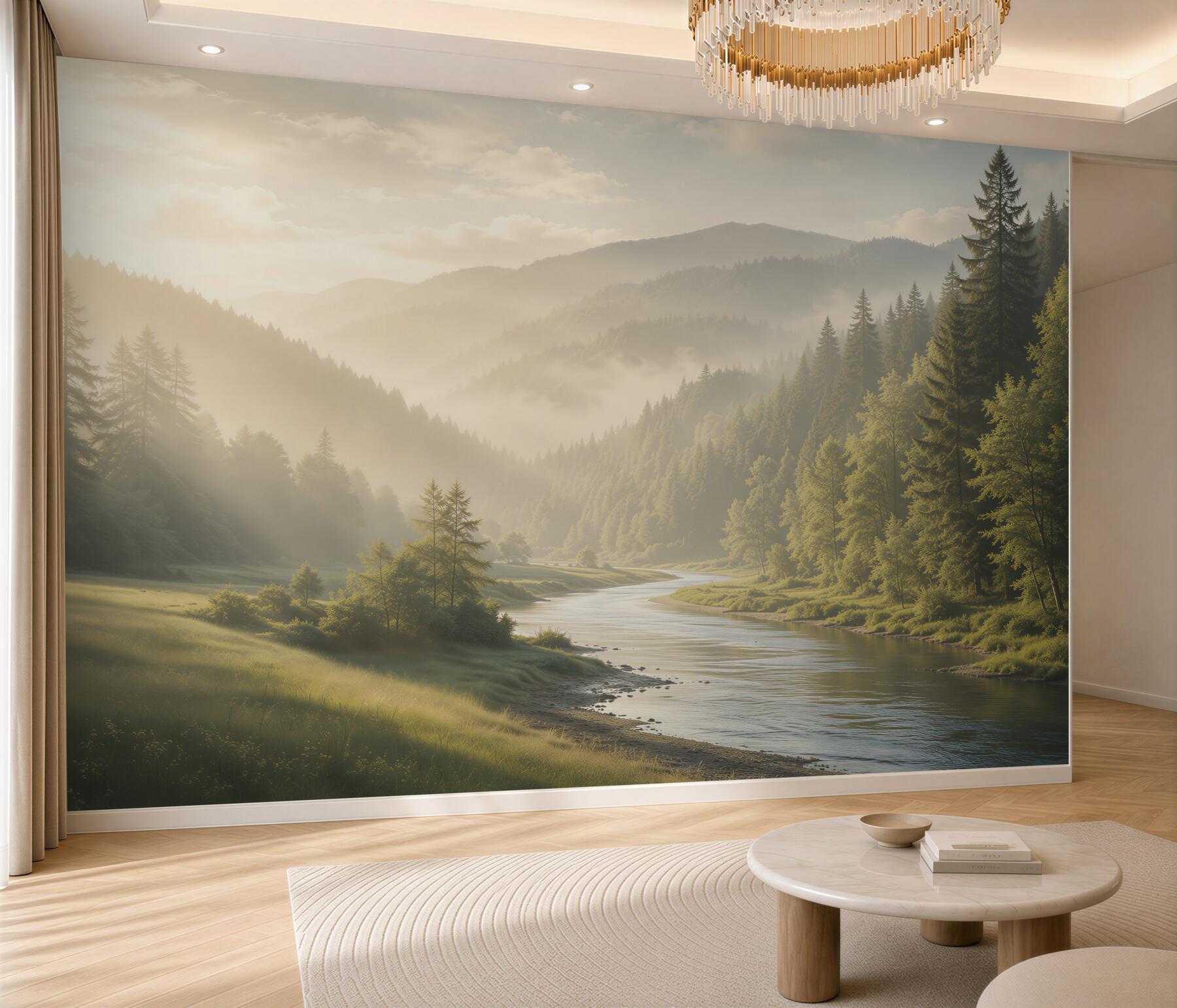 Fototapeta Rzeka lasów w górach?v23