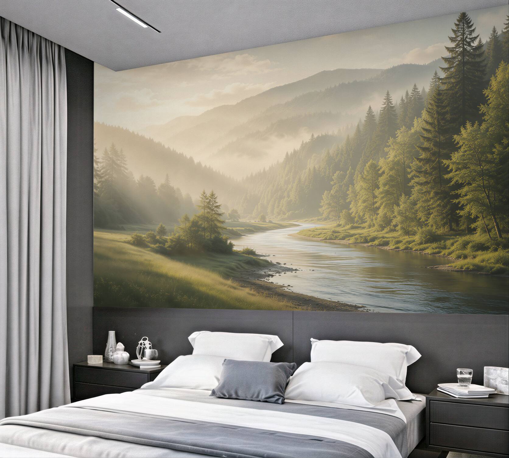 Fototapeta Rzeka lasów w górach?v23