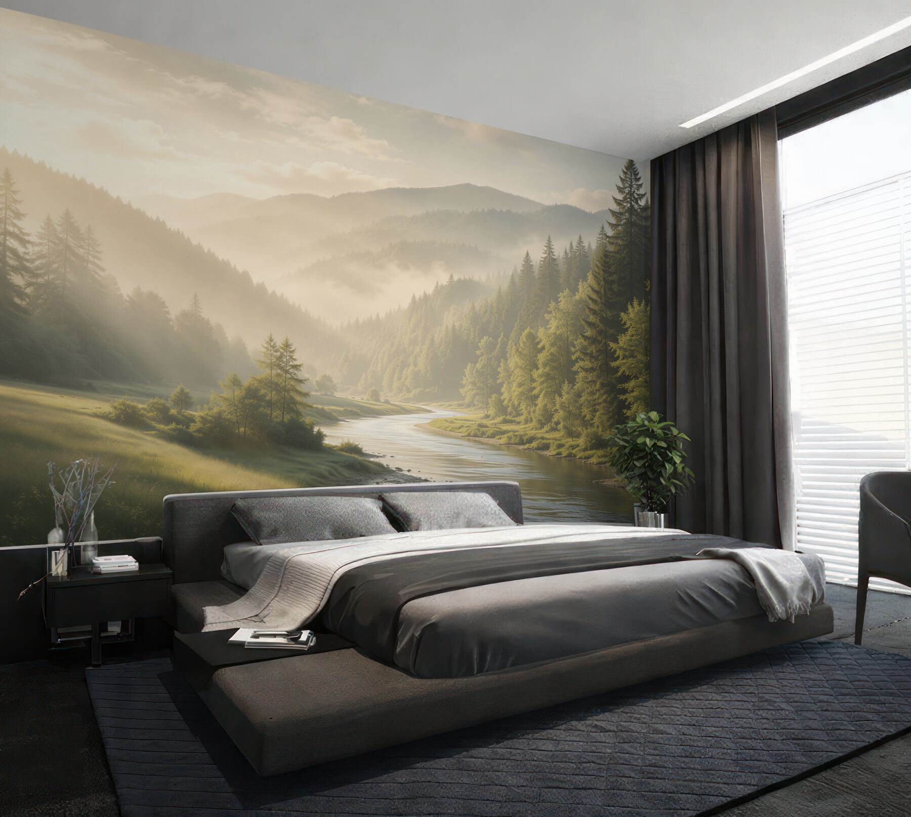 Fototapeta Rzeka lasów w górach?v23